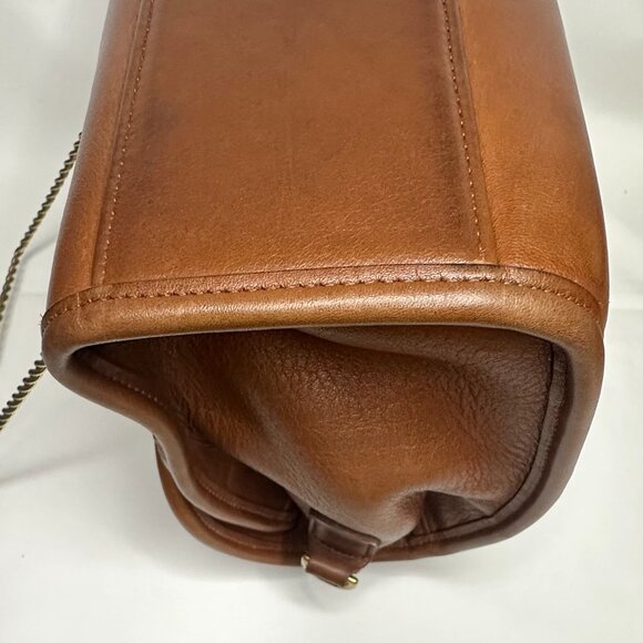 Coach Vintage Manor Bag 1995 British Tan 9977 Brass Hardware Shoulder Strap& Tag - Picture 13 of 16